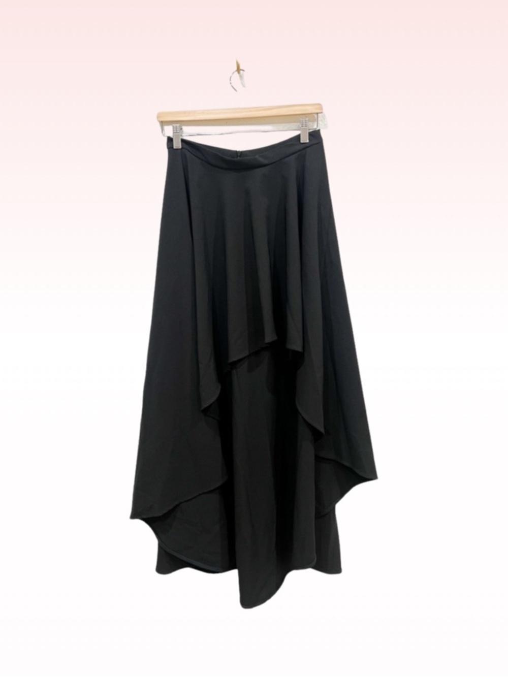 PIAZZA ITALIA Black High Low Skirt (Sz S/M)